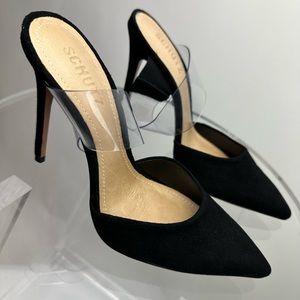 SCHUTZ CLEAR STRAP MULE PUMP